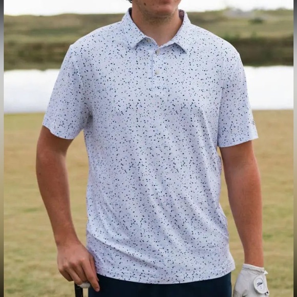 BURLEBO - Performance Polo - White Speckled - Picture 3 of 6